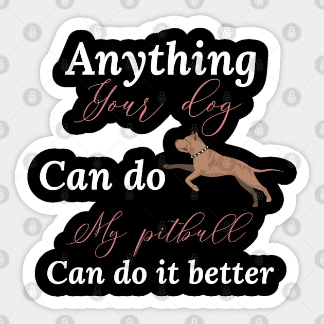 pitbull dog Sticker by Design stars 5